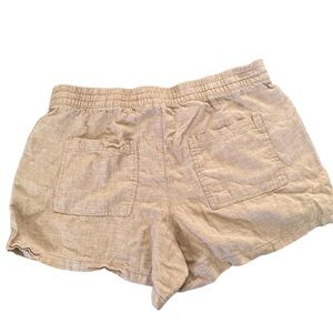 Gap Linen Shorts Pull  Up  Elastic Waist drawstring with Front  Pocket